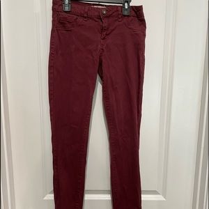 Refuge Maroon Jeggings, Sz 2